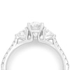 Thumbnail Image 4 of Harriet Platinum Oval Trilogy Stone Set Shoulders 1.40ct Lab Grown Diamond Ring