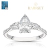 Thumbnail Image 1 of Harriet Platinum Pear Trilogy Stone Set Shoulders 1.40ct Lab Grown Diamond Ring
