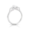 Thumbnail Image 3 of Harriet Platinum Pear Trilogy Stone Set Shoulders 1.40ct Lab Grown Diamond Ring