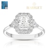 Thumbnail Image 1 of Harriet Platinum Radiant Halo Trilogy & Trillion Set Shoulders 1.50ct Lab Grown Diamond Ring