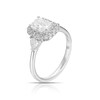 Thumbnail Image 2 of Harriet Platinum Radiant Halo Trilogy & Trillion Set Shoulders 1.50ct Lab Grown Diamond Ring