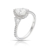 Thumbnail Image 2 of Harriet Platinum Pear Halo Trilogy & Trillion Set Shoulders 1.25ct Lab Grown Diamond Ring