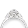 Thumbnail Image 4 of Harriet Platinum Pear Halo Trilogy & Trillion Set Shoulders 1.25ct Lab Grown Diamond Ring