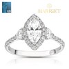 Thumbnail Image 1 of Harriet Platinum Marquise Halo & Heart Set Shoulders 1.25ct Lab Grown Diamond Ring