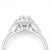 Thumbnail Image 4 of Harriet Platinum Oval Halo Trilogy & Heart Set Shoulders 1.50ct Lab Grown Diamond Ring