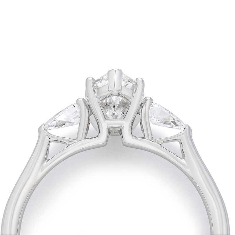 Main Image 4 of Harriet Platinum Marquise Trilogy 1.25ct Lab Grown Diamond Ring