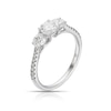 Thumbnail Image 2 of Harriet Platinum Round Trilogy Stone Set Shoulders 1ct Lab Grown Diamond Ring