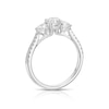 Thumbnail Image 3 of Harriet Platinum Round Trilogy Stone Set Shoulders 1ct Lab Grown Diamond Ring