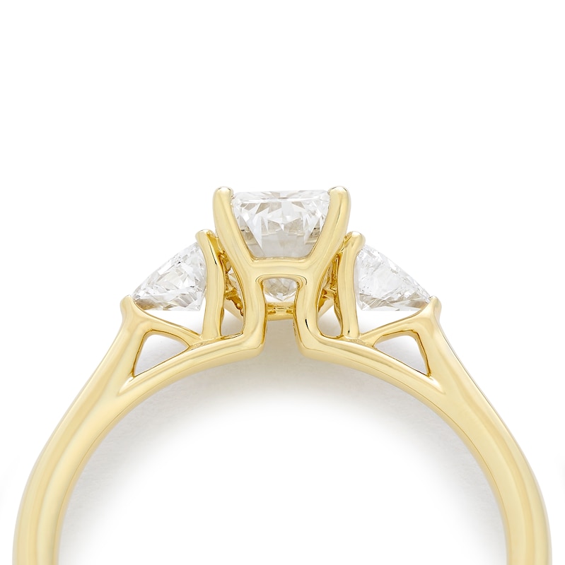 Main Image 4 of Harriet 14ct Yellow Gold Radiant Trilogy 1.25ct Lab Grown Diamond Ring