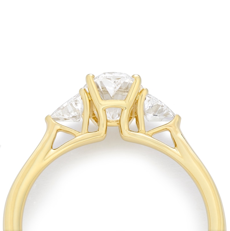 Main Image 4 of Harriet 14ct Yellow Gold Oval Trilogy 1.25ct Lab Grown Diamond Ring