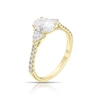 Thumbnail Image 2 of Harriet 14ct Yellow Gold Oval Trilogy  Stone Set Shoulders 1.40ct Lab Grown Diamond Ring