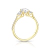 Thumbnail Image 3 of Harriet 14ct Yellow Gold Oval Trilogy  Stone Set Shoulders 1.40ct Lab Grown Diamond Ring