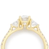 Thumbnail Image 4 of Harriet 14ct Yellow Gold Oval Trilogy  Stone Set Shoulders 1.40ct Lab Grown Diamond Ring