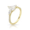 Thumbnail Image 2 of Harriet 14ct Yellow Gold Pear Trilogy Stone Set Shoulders 1.40ct Lab Grown Diamond Ring
