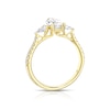 Thumbnail Image 3 of Harriet 14ct Yellow Gold Pear Trilogy Stone Set Shoulders 1.40ct Lab Grown Diamond Ring