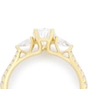Thumbnail Image 4 of Harriet 14ct Yellow Gold Pear Trilogy Stone Set Shoulders 1.40ct Lab Grown Diamond Ring