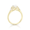 Thumbnail Image 3 of Harriet 14ct Yellow Gold Radiant Halo Trilogy & Trillion Set Shoulders 1.50ct Lab Grown Diamond Ring