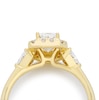 Thumbnail Image 4 of Harriet 14ct Yellow Gold Radiant Halo Trilogy & Trillion Set Shoulders 1.50ct Lab Grown Diamond Ring