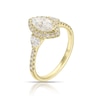 Thumbnail Image 2 of Harriet 14ct Yellow Gold Marquise Halo & Heart Set Shoulders 1.25ct Lab Grown Diamond Ring
