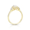 Thumbnail Image 3 of Harriet 14ct Yellow Gold Marquise Halo & Heart Set Shoulders 1.25ct Lab Grown Diamond Ring