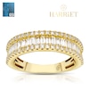 Thumbnail Image 1 of Harriet 14ct Yellow Gold Baguette & Round Triple Row Eternity 1ct Lab Grown Diamond Ring