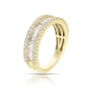 Thumbnail Image 2 of Harriet 14ct Yellow Gold Baguette & Round Triple Row Eternity 1ct Lab Grown Diamond Ring