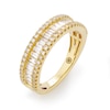 Thumbnail Image 4 of Harriet 14ct Yellow Gold Baguette & Round Triple Row Eternity 1ct Lab Grown Diamond Ring