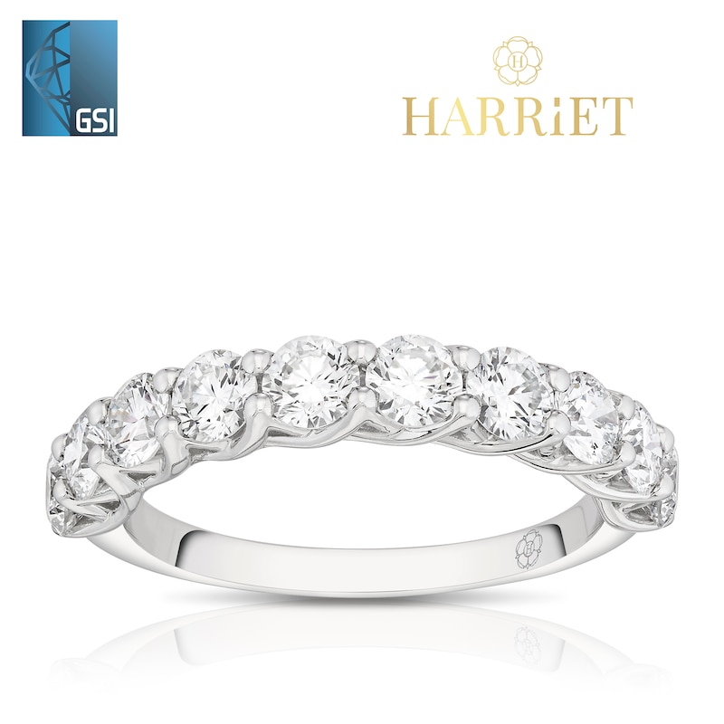 Main Image 1 of Harriet 14ct White Gold Eternity 1.50ct Lab Grown Diamond Ring