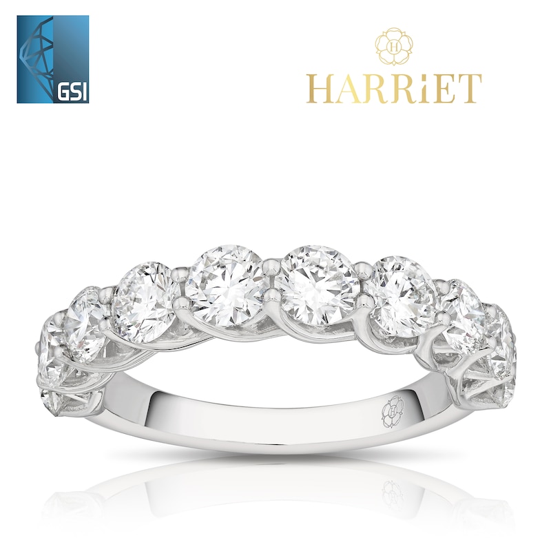 Main Image 1 of Harriet 14ct White Gold Eternity 2ct Lab Grown Diamond Ring