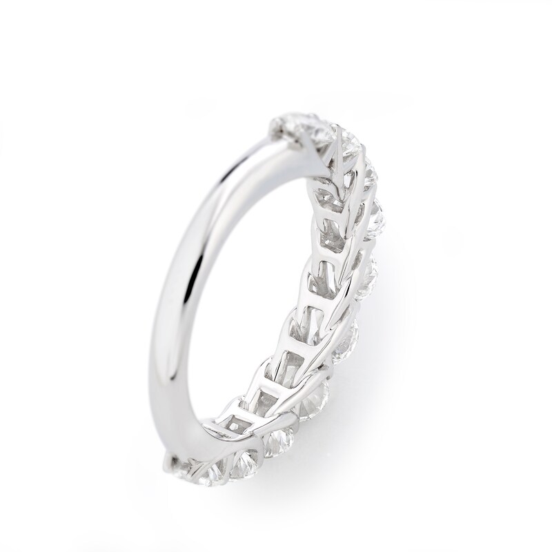 Main Image 4 of Harriet 14ct White Gold Eternity 2ct Lab Grown Diamond Ring