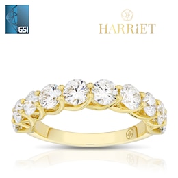 Harriet 14ct Yelow Gold Eternity 2ct Lab Grown Diamond Ring