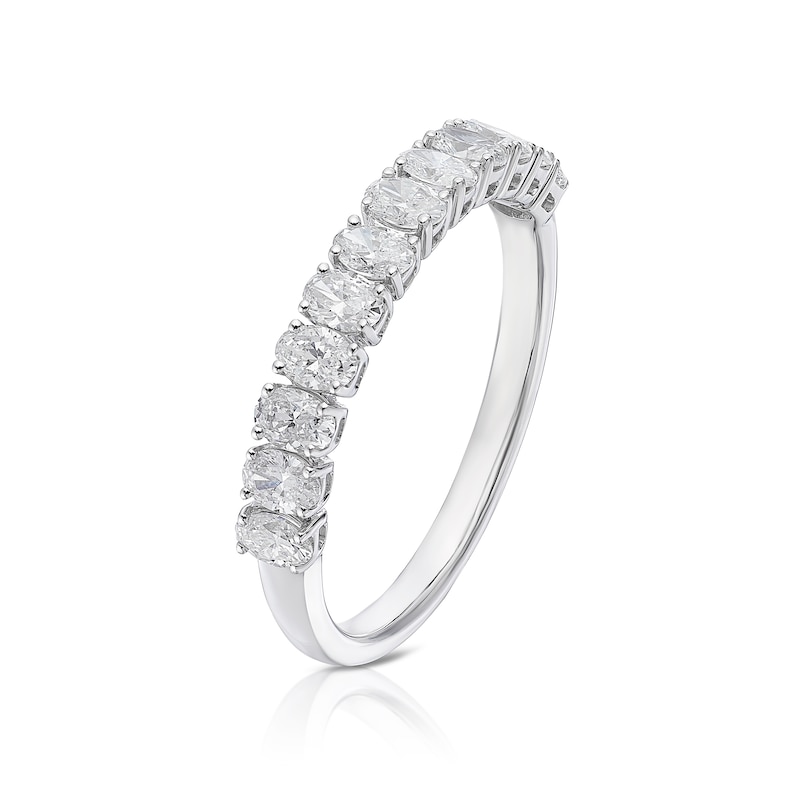 Main Image 2 of Harriet 14ct White Gold Oval Eternity 0.75ct Lab Grown Diamond Ring