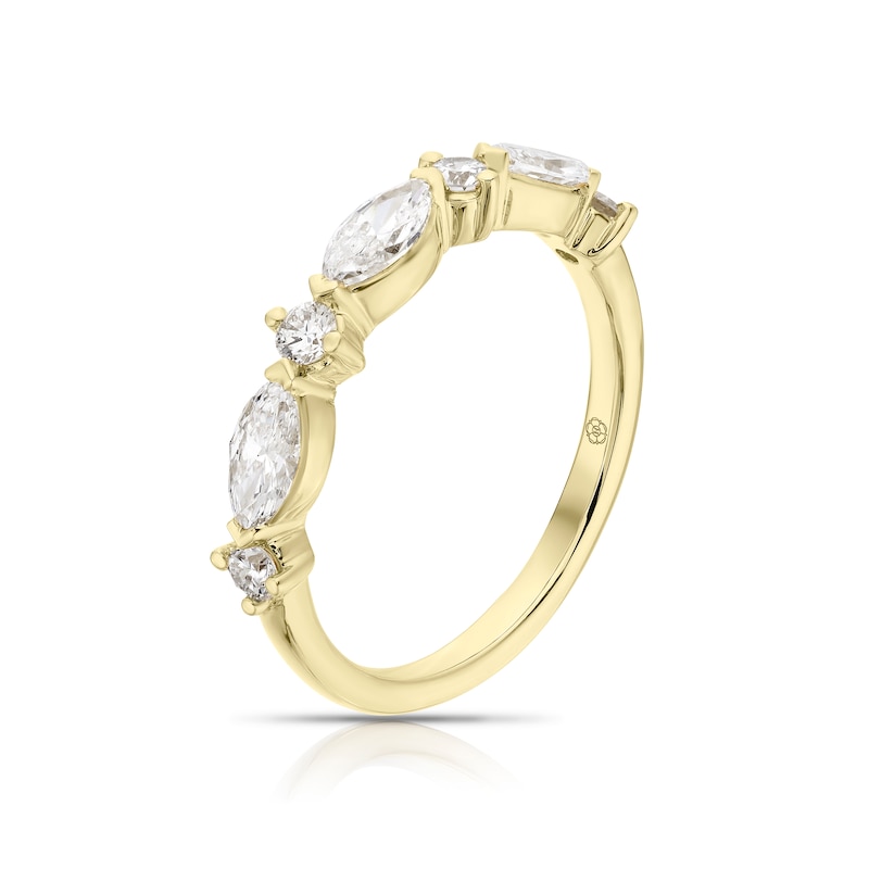 Main Image 2 of Harriet 14ct Yellow Gold Marquise & Round Cut Eternity 0.75ct Lab Grown Diamond Ring
