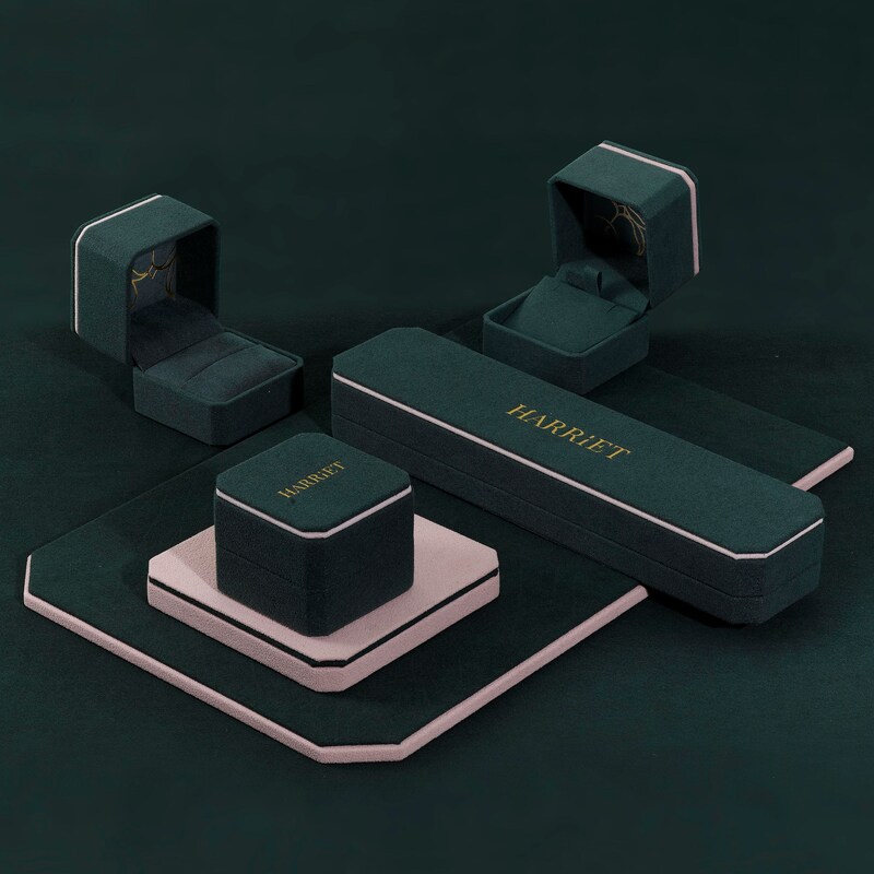 Main Image 6 of Harriet 14ct White Gold Emerald & Round Cut Triple Row Eternity 0.75ct Lab Grown Diamond Ring