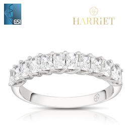 Harriet 14ct White Gold Radiant Eternity 1ct Lab Grown Diamond Ring