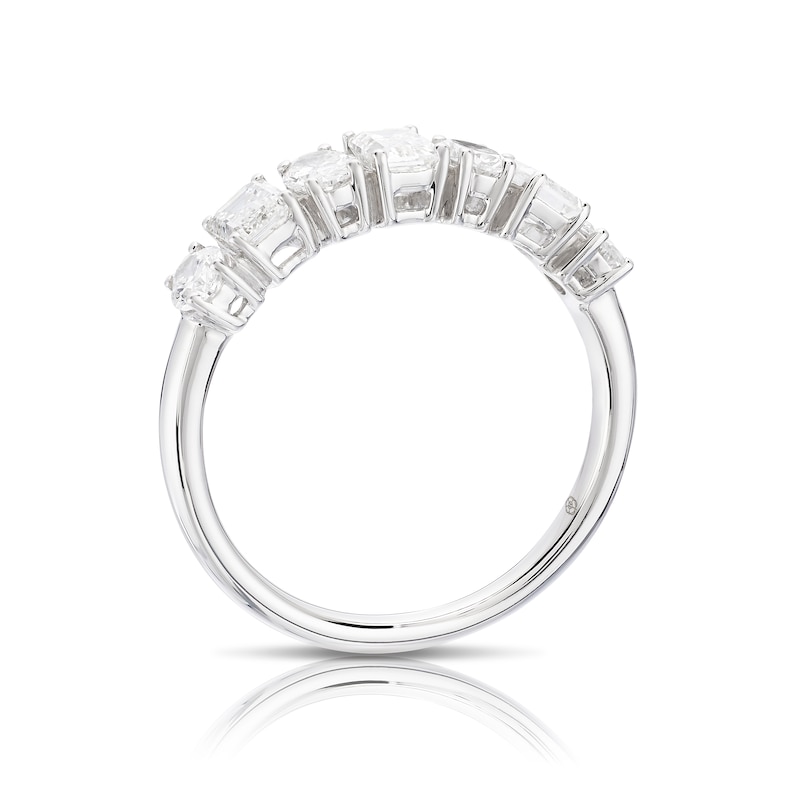 Main Image 3 of Harriet 14ct White Gold Oval & Radiant Cut Eternity 1.30ct Lab Grown Diamond Ring