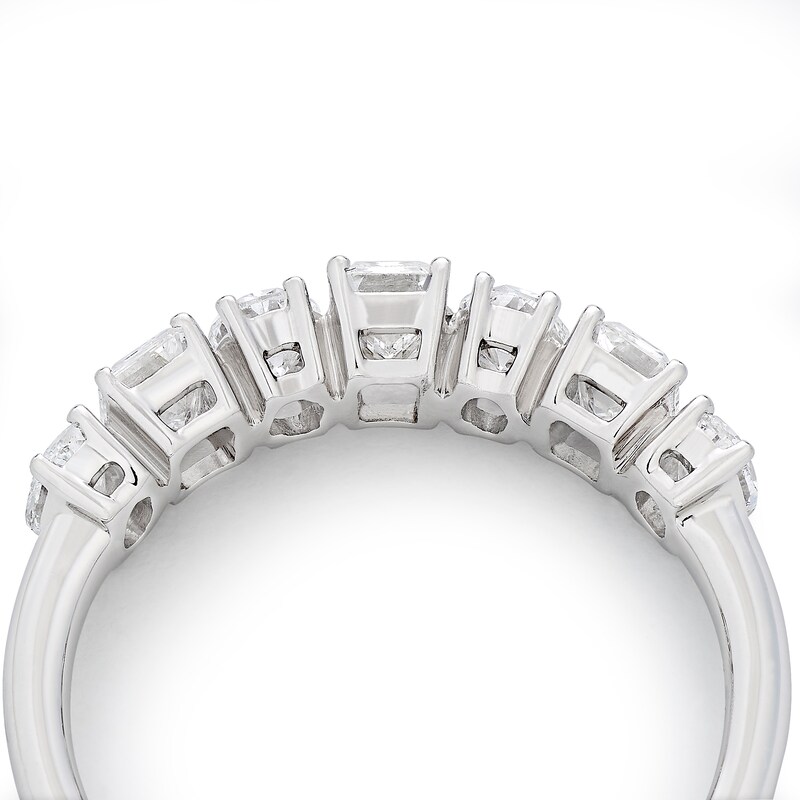 Main Image 4 of Harriet 14ct White Gold Oval & Radiant Cut Eternity 1.30ct Lab Grown Diamond Ring