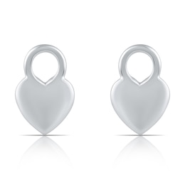 HS Edit LOVE & LOCKS Sterling Silver Heart Shaped Earring Charms