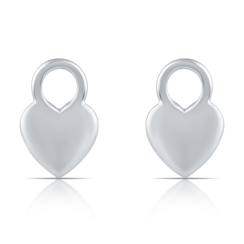Main Image 1 of HS Edit LOVE & LOCKS Sterling Silver Heart Shaped Earring Charms