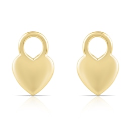 HS Edit LOVE & LOCKS Sterling Silver Gold Plated Heart Earring Charms