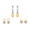 Thumbnail Image 3 of HS Edit LOVE & LOCKS Sterling Silver Gold Plated Heart Earring Charms