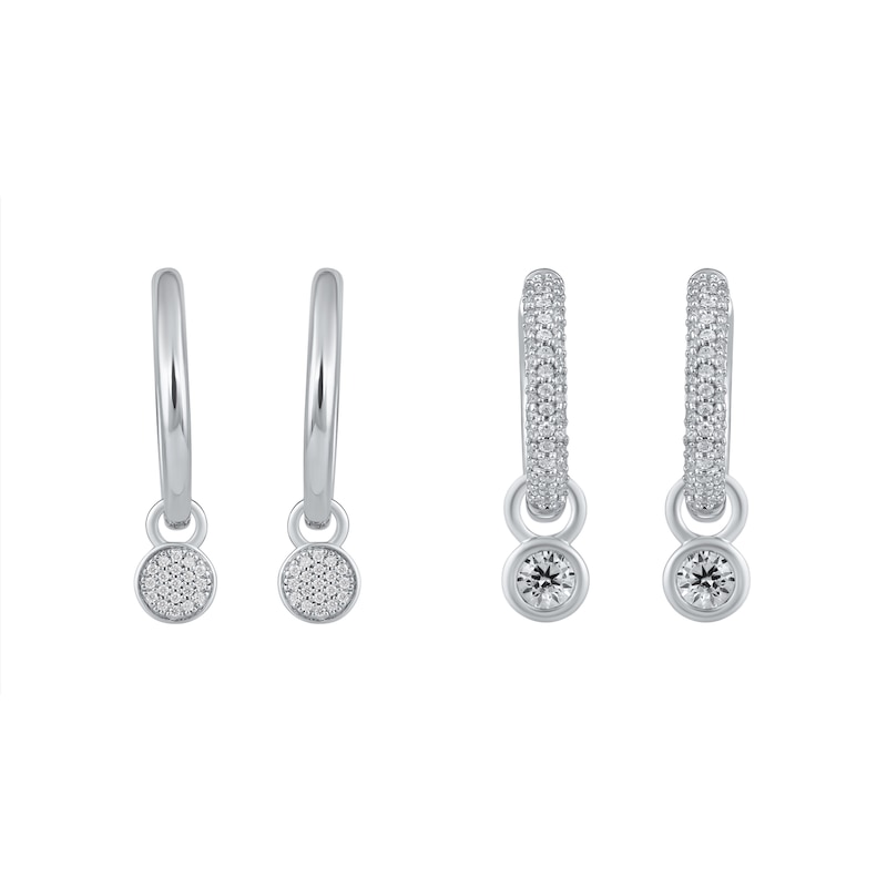 Main Image 3 of HS Edit LOVE & LOCKS Sterling Silver 12mm Hoop Earrings