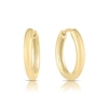 Thumbnail Image 1 of HS Edit LOVE & LOCKS Sterling Silver Gold Plated 12mm Hoop Earrings