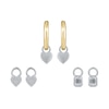 Thumbnail Image 3 of HS Edit LOVE & LOCKS Sterling Silver Gold Plated 12mm Hoop Earrings