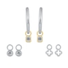 Thumbnail Image 2 of HS Edit LOVE & LOCKS Sterling Silver 18mm Hoop Earrings