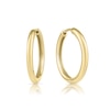 Thumbnail Image 1 of HS Edit LOVE & LOCKS Sterling Silver Gold Plated 18mm Hoop Earrings