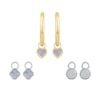 Thumbnail Image 2 of HS Edit LOVE & LOCKS Sterling Silver Gold Plated 18mm Hoop Earrings