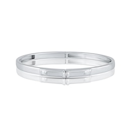 HS Edit LOVE & LOCKS Sterling Silver Screw Hinge Bangle