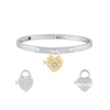 Thumbnail Image 2 of HS Edit LOVE & LOCKS Sterling Silver Plain Heart Padlock Charm