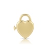 Thumbnail Image 1 of HS Edit LOVE & LOCKS Sterling Silver Gold Plated Plain Heart Padlock Charm